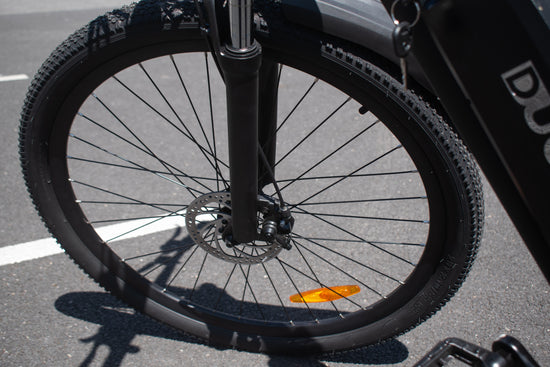 Front disc brake and suspension fork – safe and stable e-bike build

