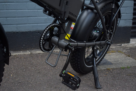 Suspension fork for smooth cycling – e-bike detail shot